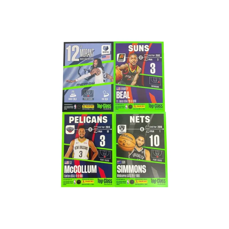 PANINI 2023 24 TC Morant+Beil+McClellon+Simmons Top Card Product Access Sports Cards 4 Pcs-1