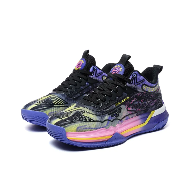 PALATIAL Aurora Basketball Shoes Men High Top Black Green/White Water Blue/Black Rose Red/Light Green-17