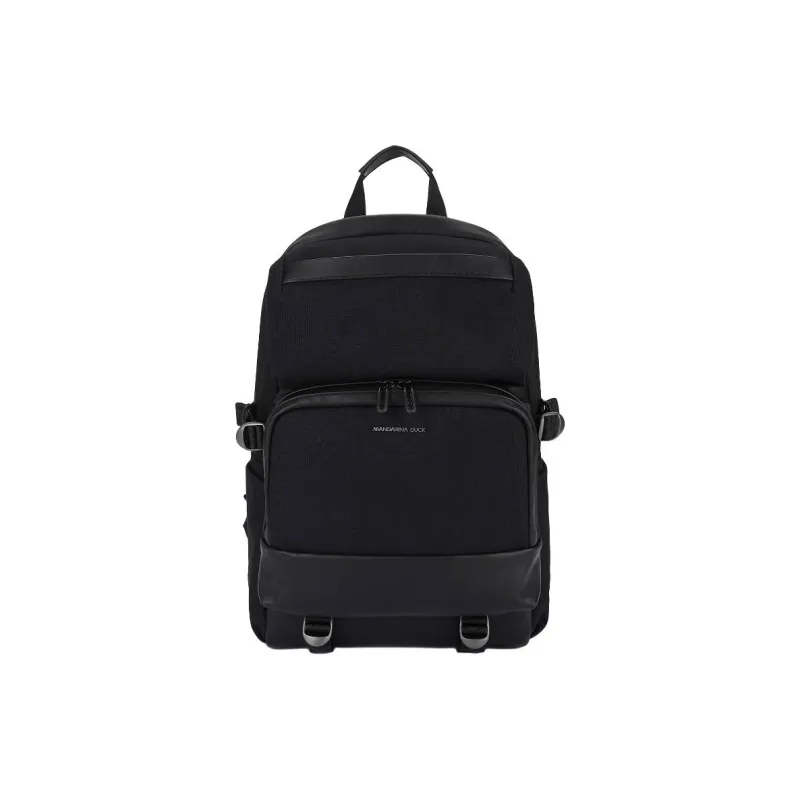 Mandarina Duck Recycled Polyester Backpack Unisex Black-0