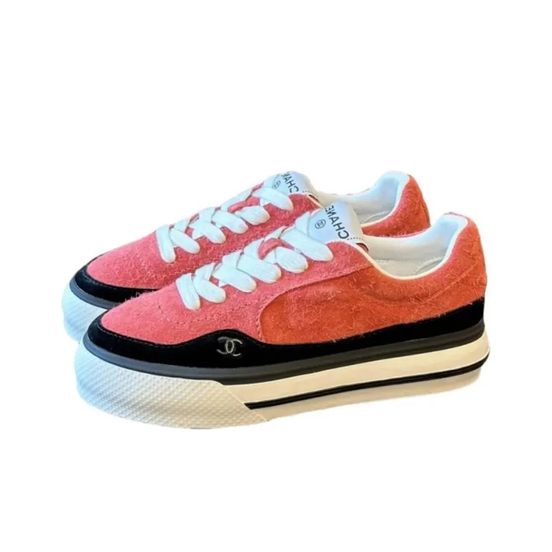 CHANEL Low-Top Skateboard Shoes Women's Pink-2