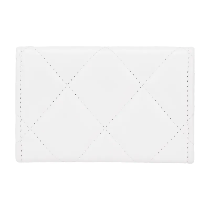 CHANEL 19Bag Bright Lambskin Card Holder Women's White-2