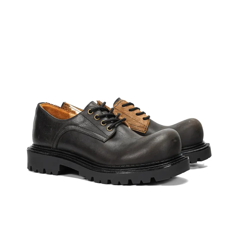 CROOKED CARD Anti Slip And Wear Resistant Height Increasing Low Top Casual Shoes Unisex Umber-4