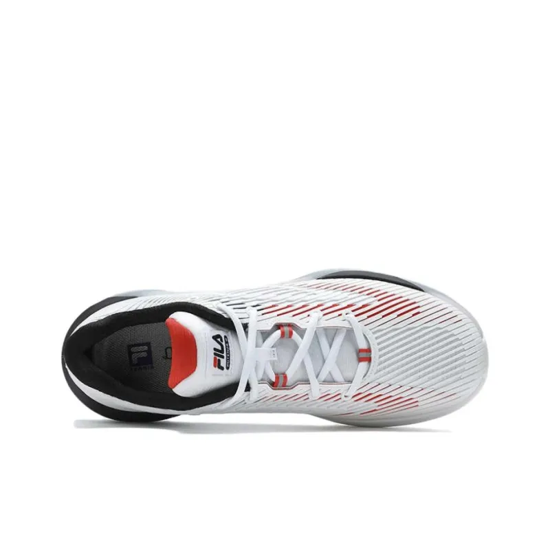 FILA Anti Slip Wear Resistant Low Top Tennis Shoes Men's White Blue-2