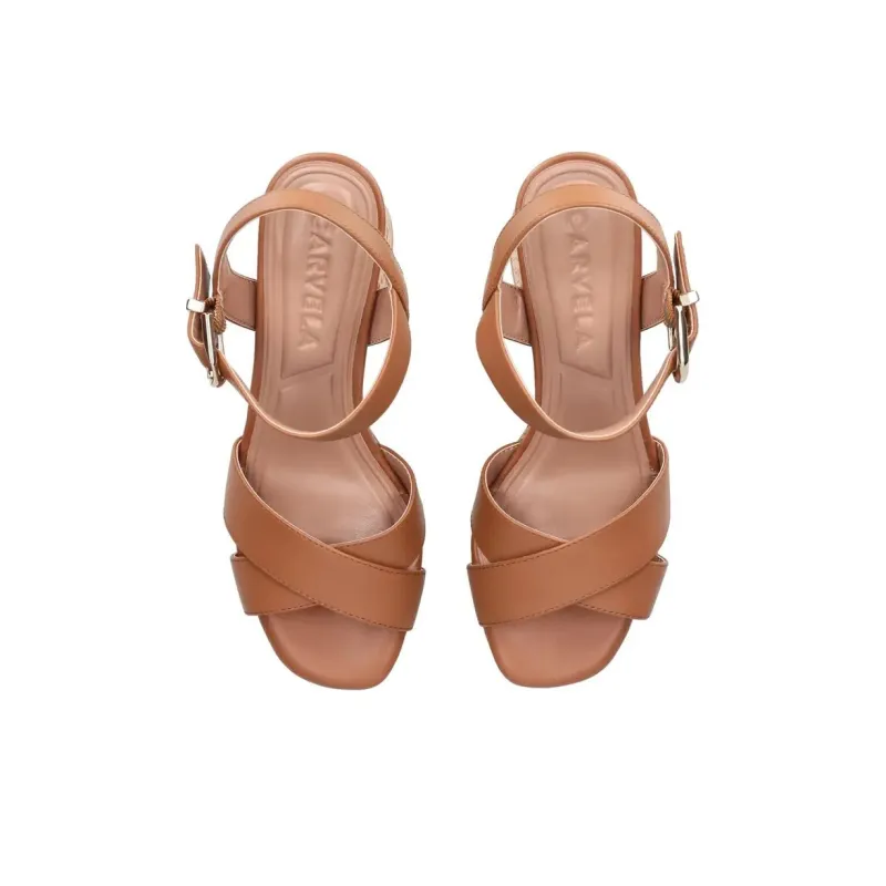 Kurt Geiger London Serafina Strap Sandals 9cm Women's Brown-3