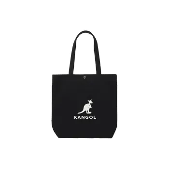 KANGOL Canvas Canvas Bag Tote Bag Shopping Bag Handbag Shoulder Bag Regular Unisex Black