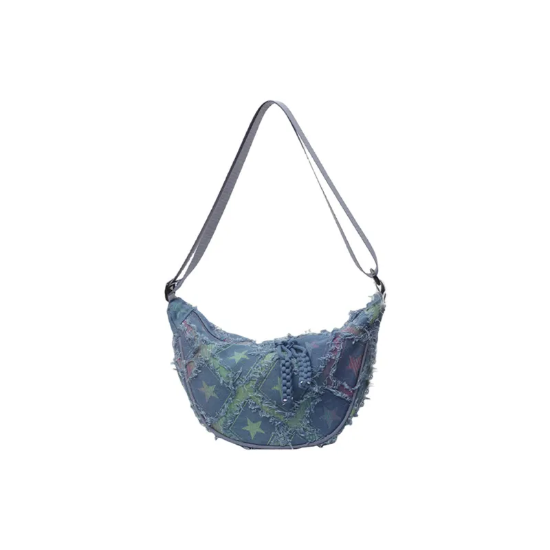UNITE STAR Canvas Crossbody Bag, Shoulder Bag Women's Blue-0