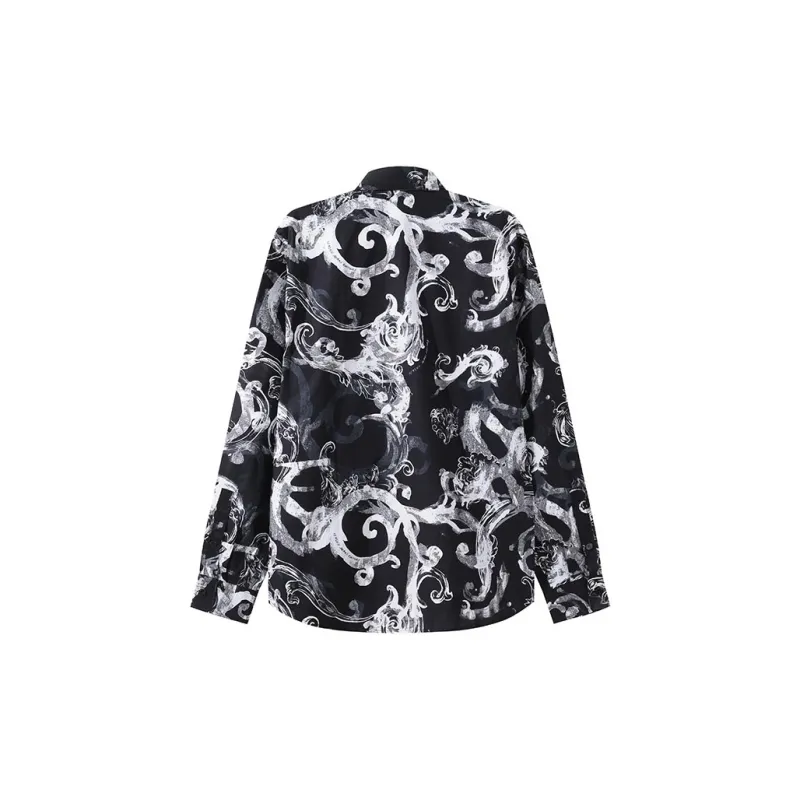 VERSACE JEANS COUTURE Shirt Men's Black White-1