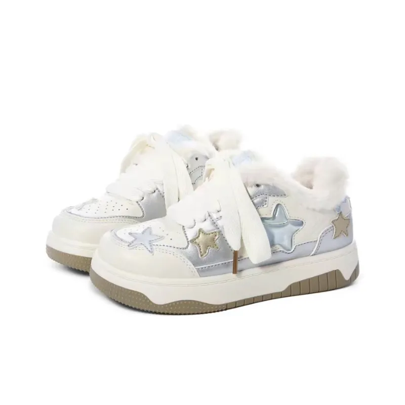 Anime Story Anti Slip Wear Resistant Lightweight Breathable Low Top Skateboard Shoes Women's Cream Blue Box Included-59