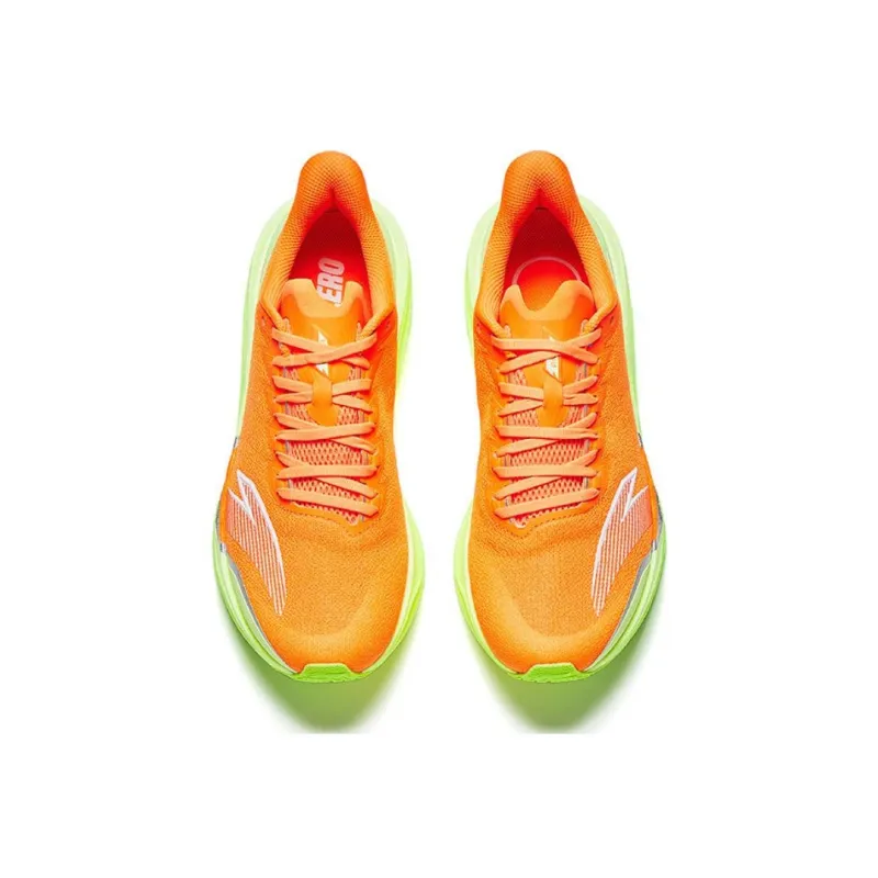 Anta Horsepower 5.0 Cushioning Wear-Resistant Rebound Low-Top Nitrogen Technology Running Shoes Men's Orange-Green-2