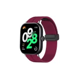 Burgundy-Folding Clasp Silicone Strap