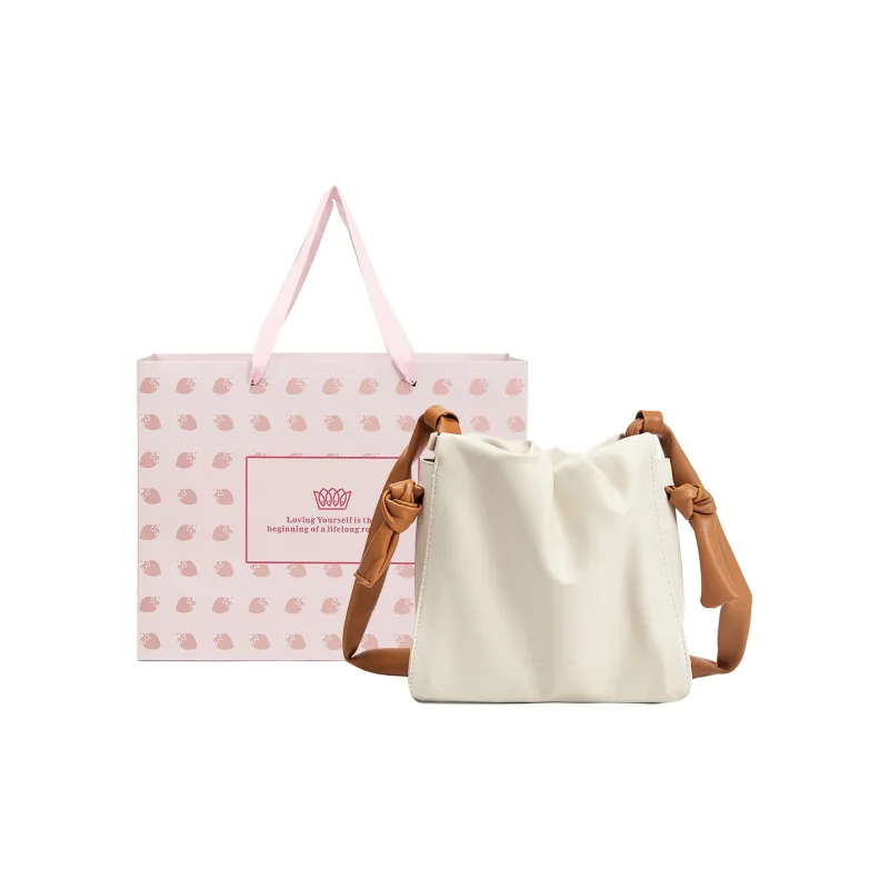 CORALDAISY Synthetic Leather Crossbody Cloud Bag Bucket Bag Shoulder Bag Women's Crescent White-15