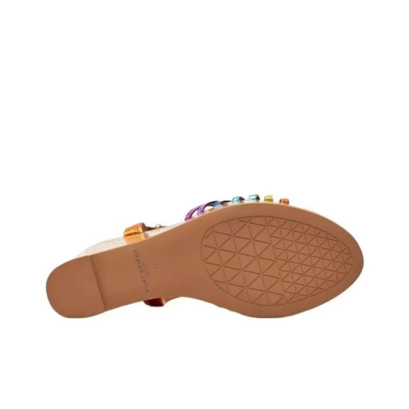 Kurt Geiger London Pierra Cork Strap Sandals 10.5cm Women's Pink-3