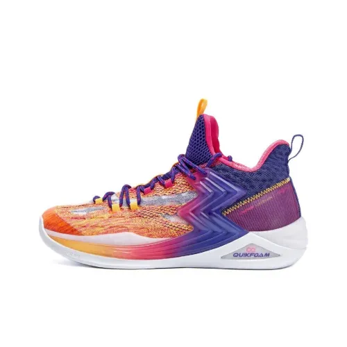 361° BIG3 2.0 Cushioning Anti Slip And Wear Resistant Mid Top Performance Basketball Shoes Men's Enchanted Purple