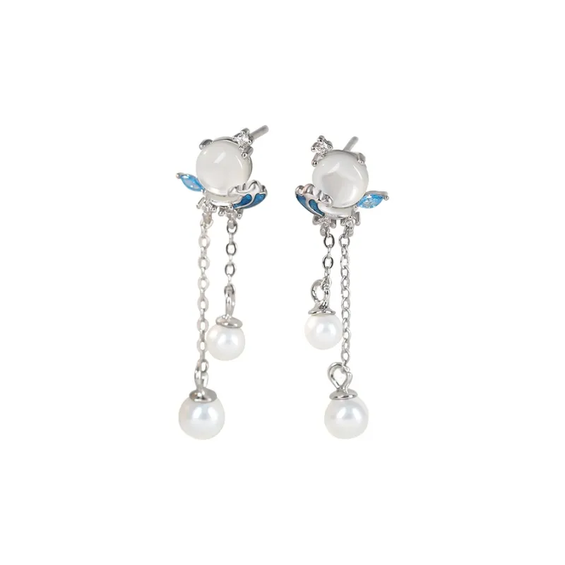 Strange S925 Silver Stud Earrings Women's-0