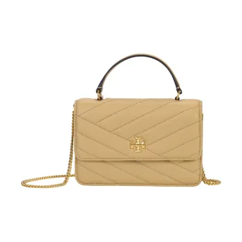 TORY BURCH Kira Leather Envelope Bag Wallet Portable Crossbody Bag Shoulder Bag Women's Camel