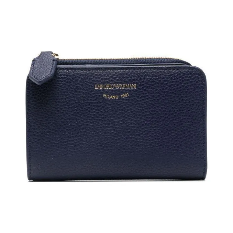EMPORIO ARMANI Polyester With Cotton Wallet Unisex Marine Blue-0