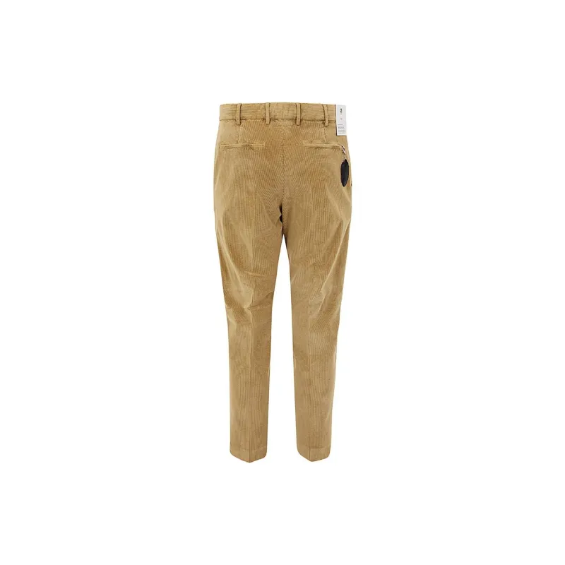 PT01 Pt Torino Straight Leg Corduroy Detail Trousers-1