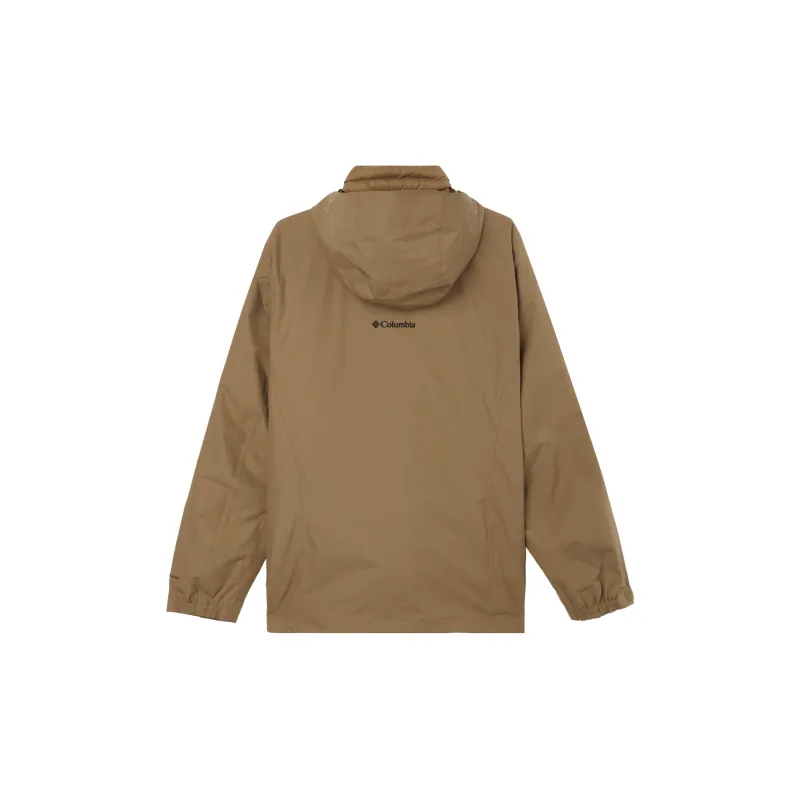 Columbia 24 Fall Waterproof And Windproof To Keep Warm Windbreaker Jacket Men's Brown-1