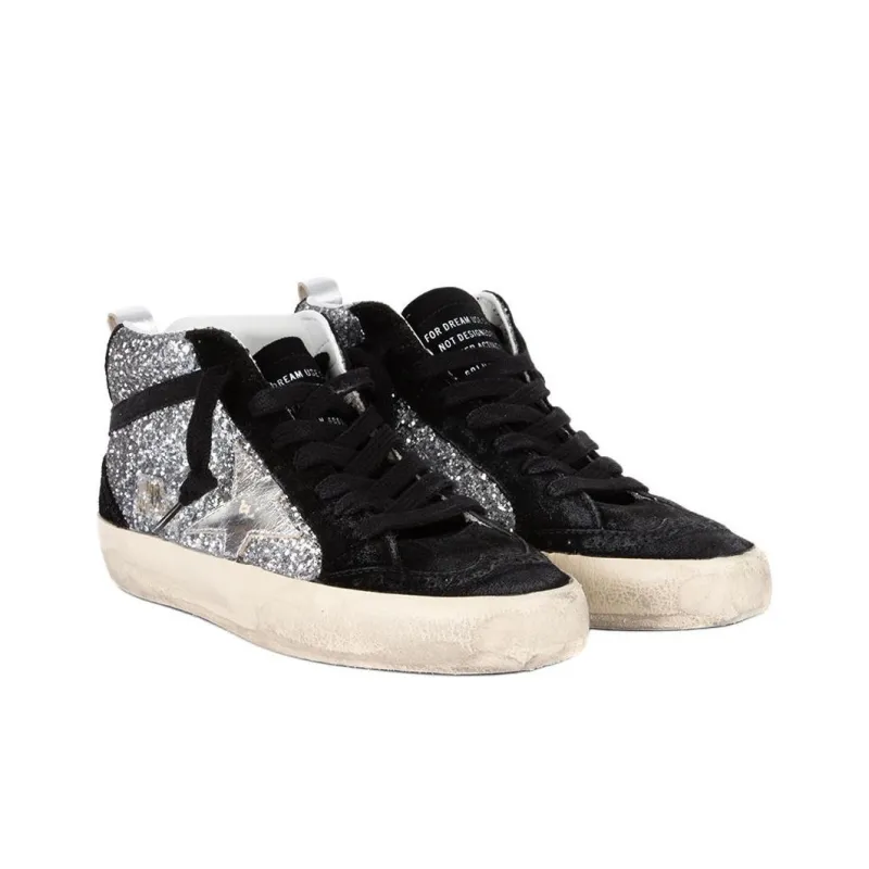 Golden Goose Mid Star Mid Top Skateboard Shoes Women's Black-2