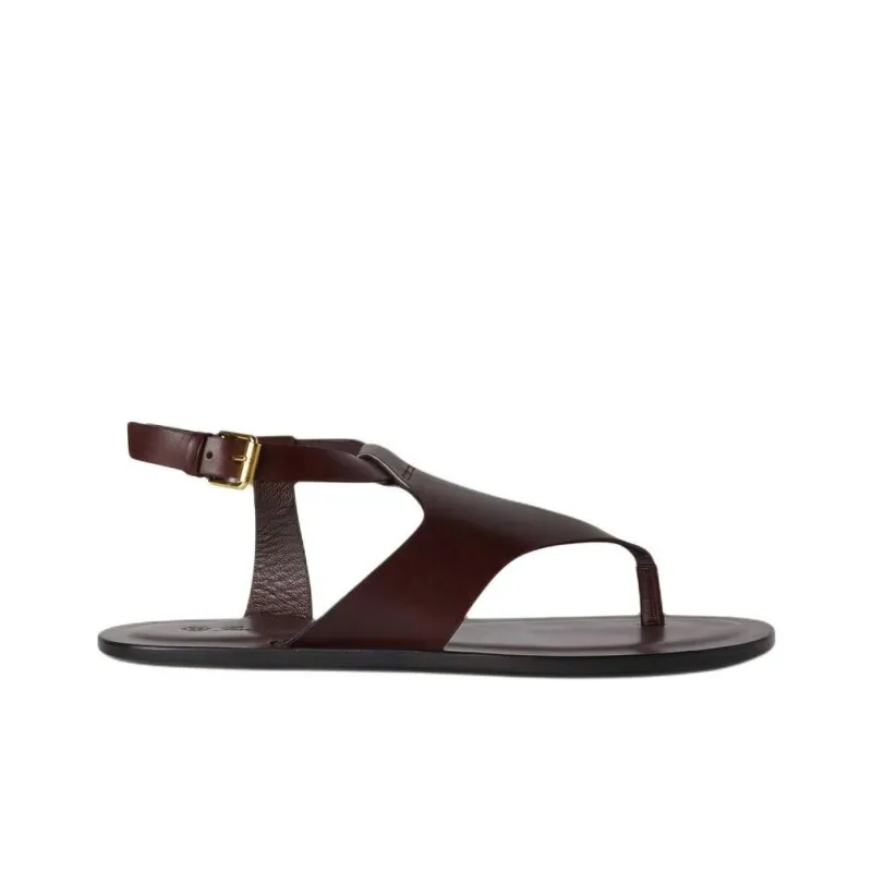 Loro Piana Trani One Strap Sandals Women's Dark Purple-1