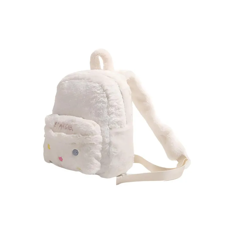 MINLUBAOLUO Cotton Backpack Women's White-2