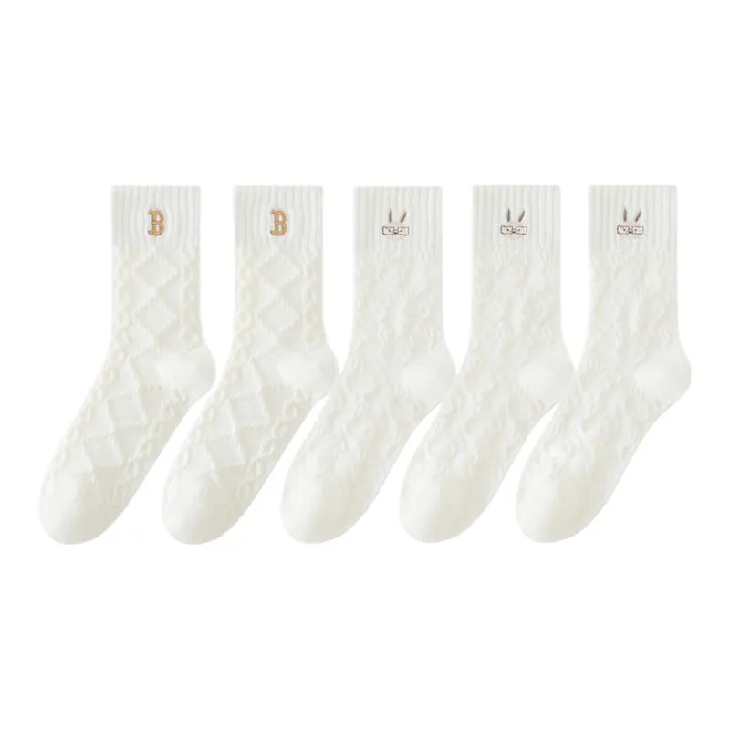 Lan Miao Mid Calf Socks Women's 5 Pack-9