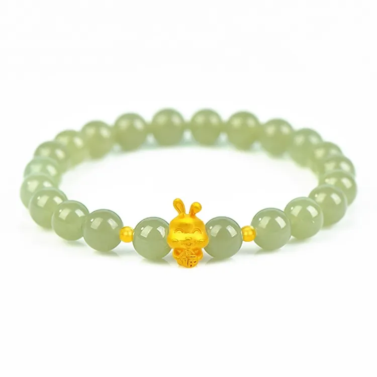 9i Hetian Jade Bracelets Pale Greenish White Jade Women's-4