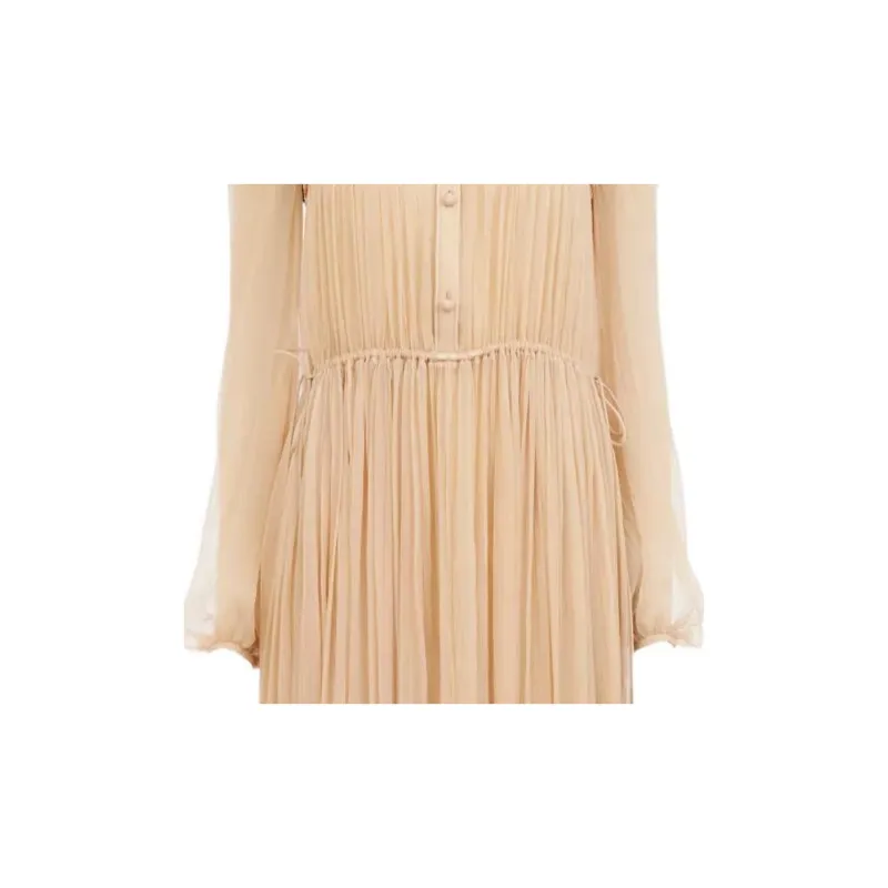 Chloe FW22 Long-Sleeved Dresses Women's Light Pink-2