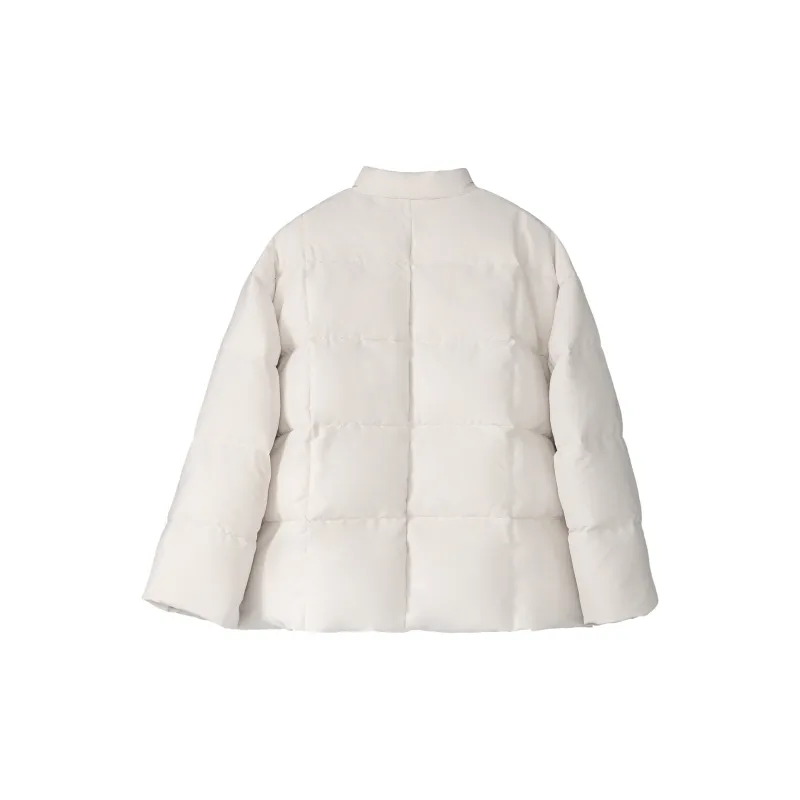 Fstudio Korean Commute Loose Fit Petite Cropped Down Jacket Women's Apricot-1