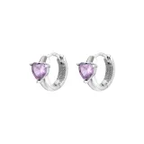 Dark Purple Hoop Earrings (1 Pair)-Eh-3297.ebB