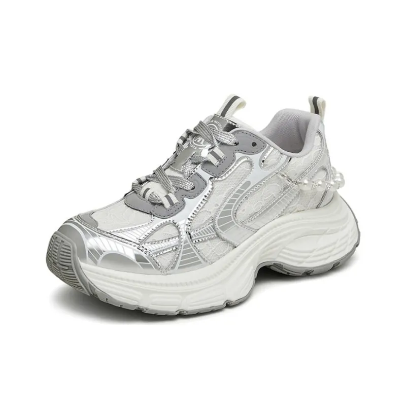 TATA Chunky Sneakers Women's Low Top Multicolor-1