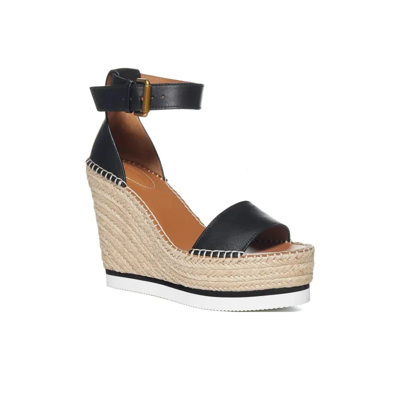 See By Chloé Espadrille Wedge Sandals-4
