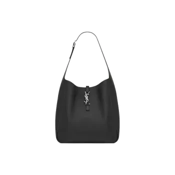 SAINT LAURENT LE5A7 Calfskin Shoulder Bag Large Size Women's Black