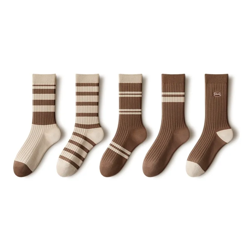 YINSHILIANGPIN Mid Calf Socks Women's 5 Pack-5