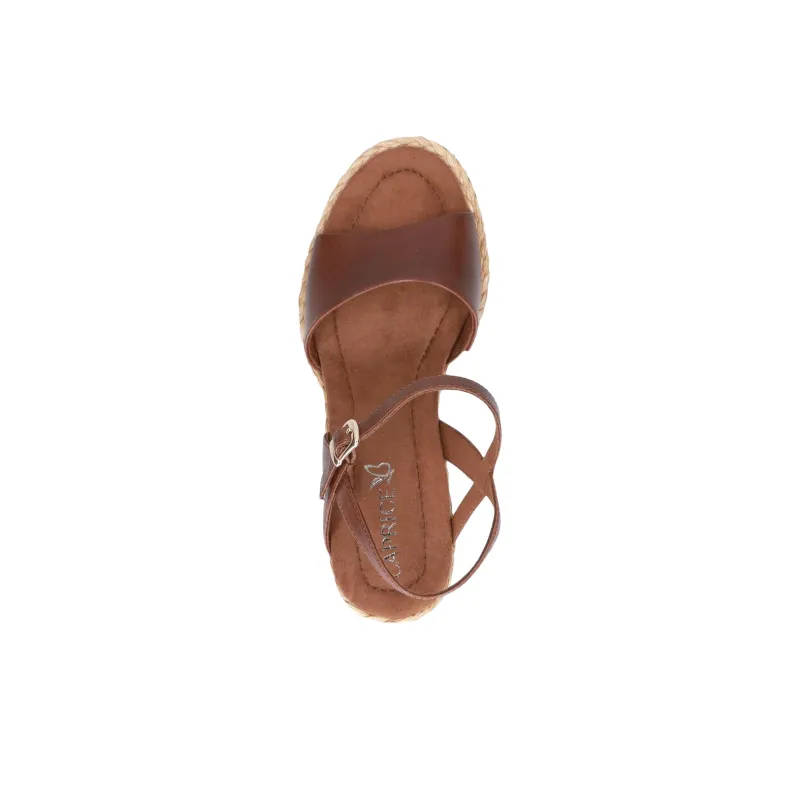 CAPRICE Breanna Strap Sandals 7.5cm Women's Brown-3