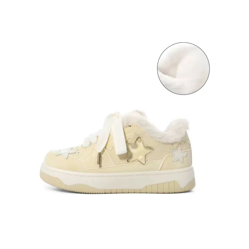 Anime Story Anti Slip Wear Resistant Lightweight Breathable Low Top Skateboard Shoes Women's Cream Blue Box Included-7