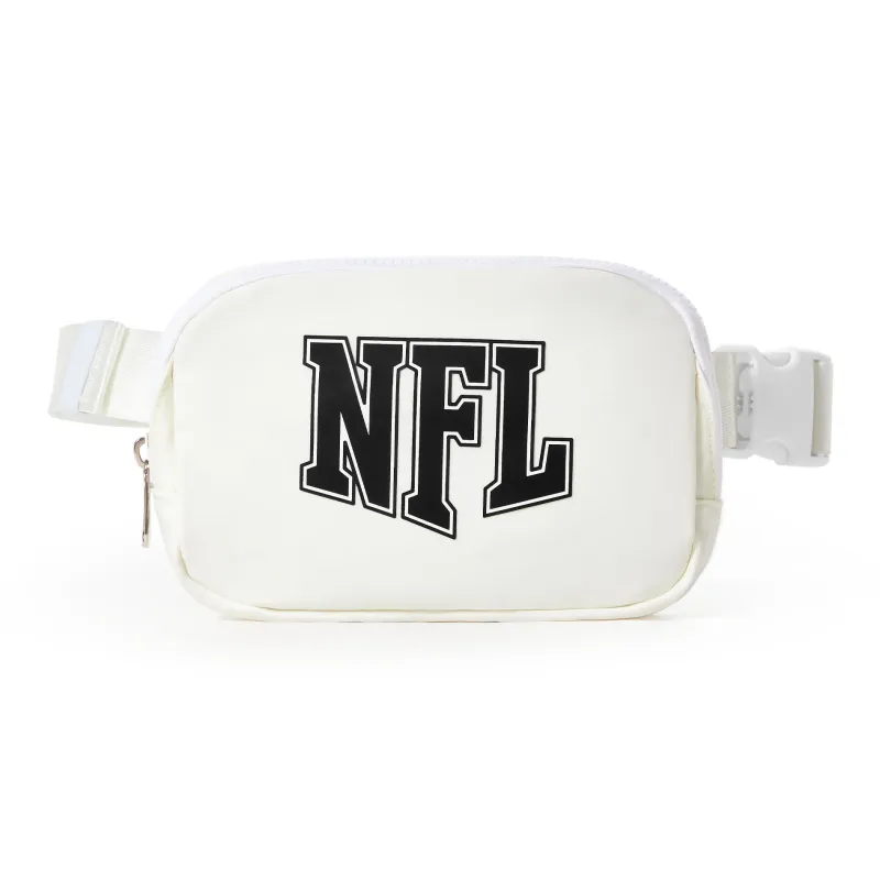 NFL Fabric Crossbody Bag, Fanny Pack, Sling Bag Unisex White-0