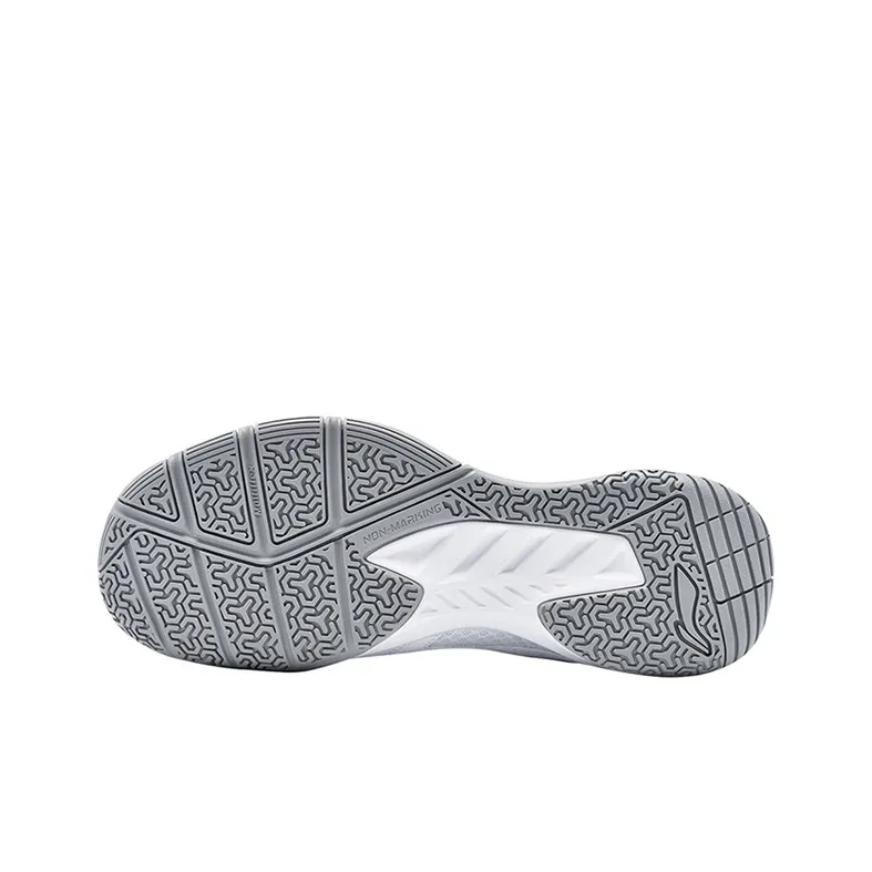 LiNing Feather Anti-Slip Wear-Resistant Low-Top Badminton Shoes Unisex White Black-4