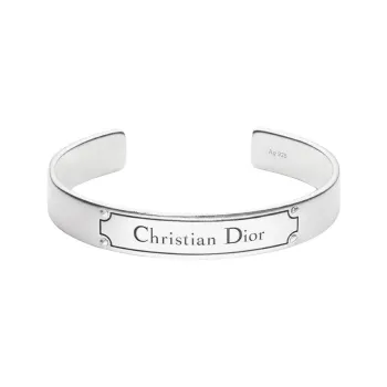 DIOR 925 Sterling Silver Bangles Men's Silver