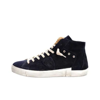 PHILIPPE MODEL Prsx Tennis High Top Skateboard Shoes Men's Dark Blue