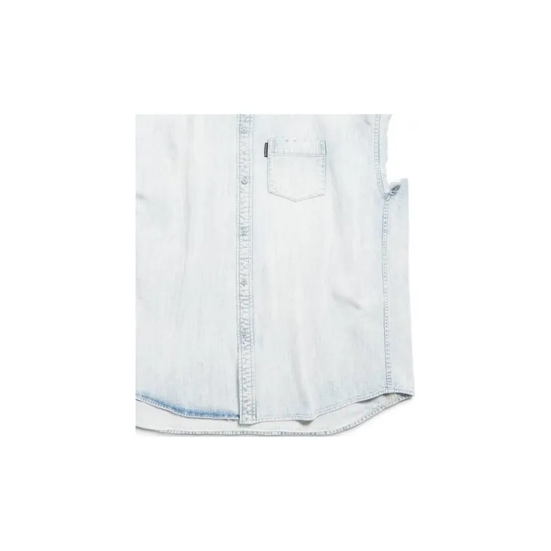 Balenciaga Collared Denim Vest-2