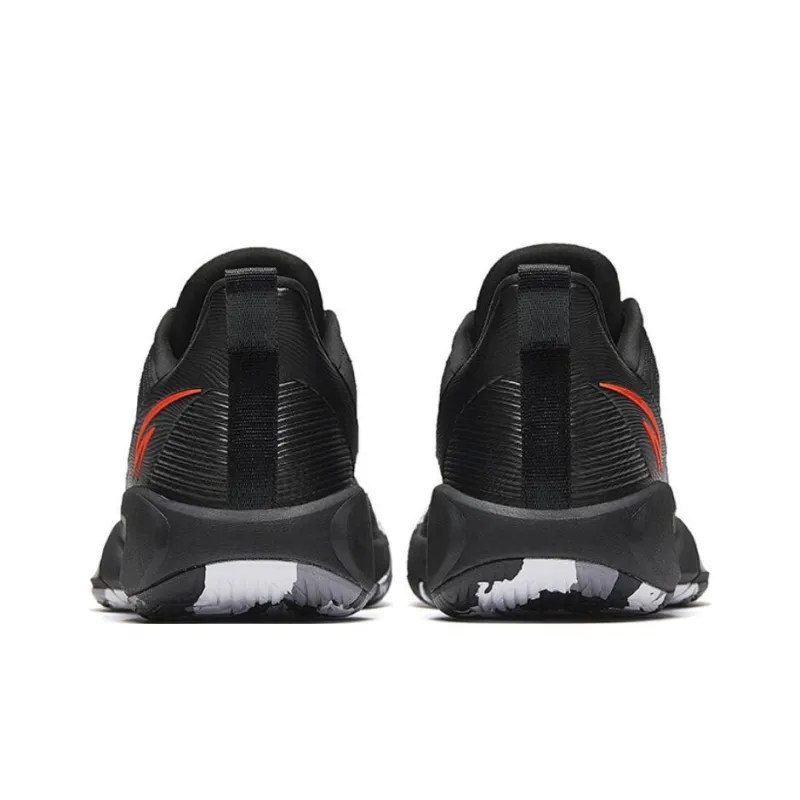 Anta Wear Resistant Support Cushioning Low Top Basketball Shoes Men's Black-3