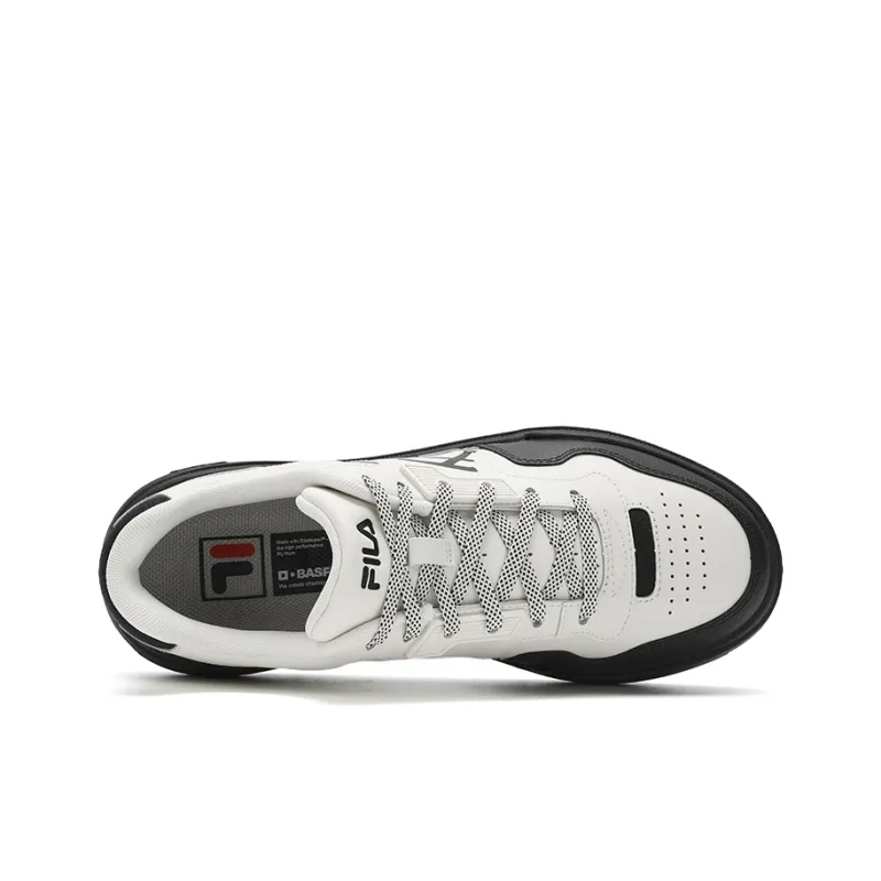 FILA CAMPUS Slip Resistant Low Top Skateboard Shoes Women's Black White-2
