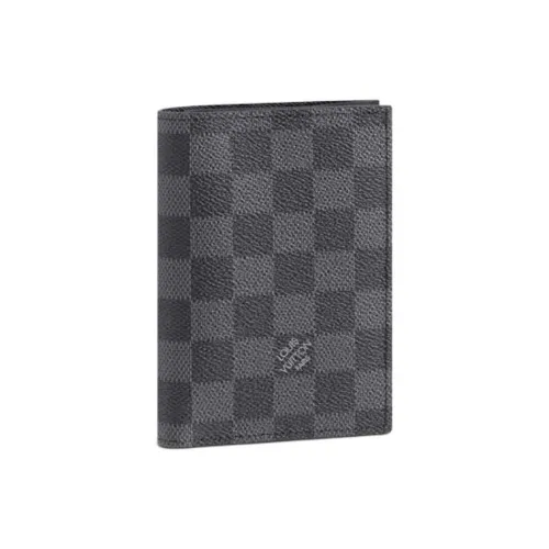 LOUIS VUITTON Passport Cover Damier Graphite Black/Gray