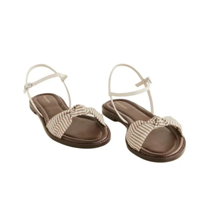 REFORMATION Cassidy Strap Sandals Women's White-3