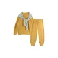 Yellow Three-Piece Set (Top+Pants+Shawl)