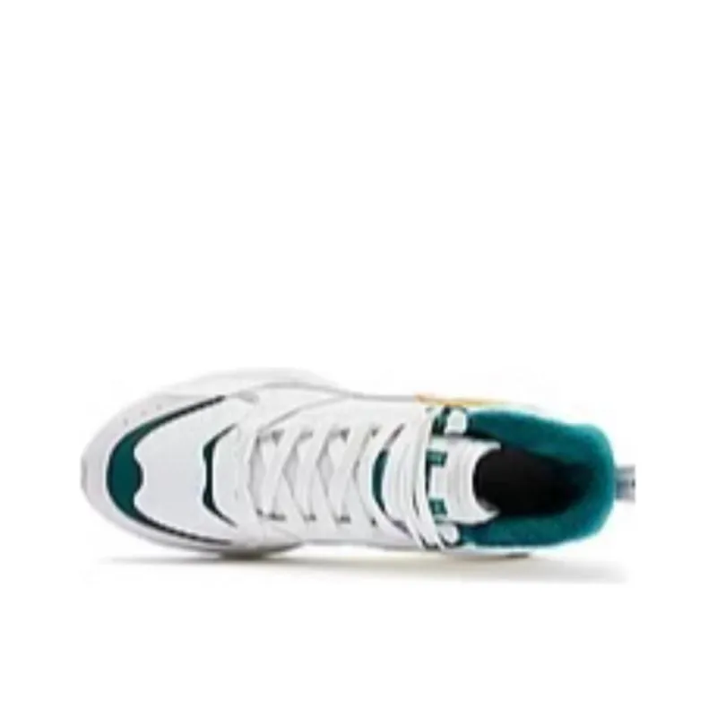 QIAODAN Mars Shoes Slip Resistant, Abrasion Resistant, Waterproof High Top Casual Shoes Men's White Green-7