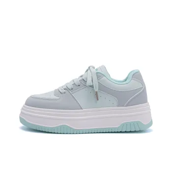 HUANQIU Balance Support Height Increasing Low Top Skateboard Shoes Women's Aqua