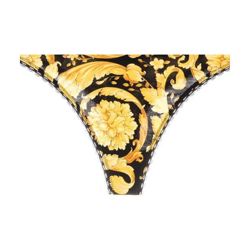 VERSACE Barocco Printed Thong-3