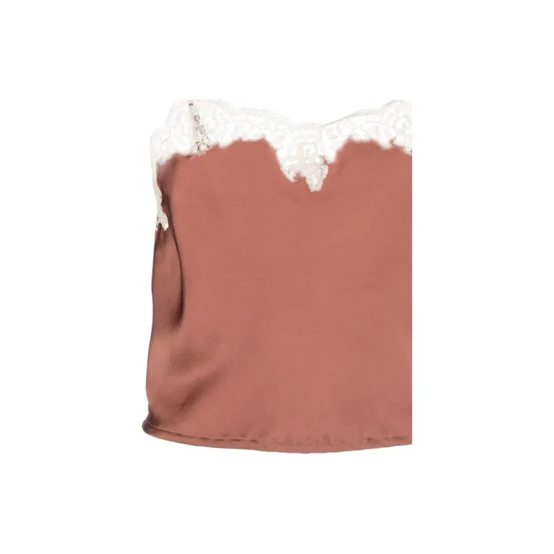 SAINT LAURENT Satin Cropped Top-5